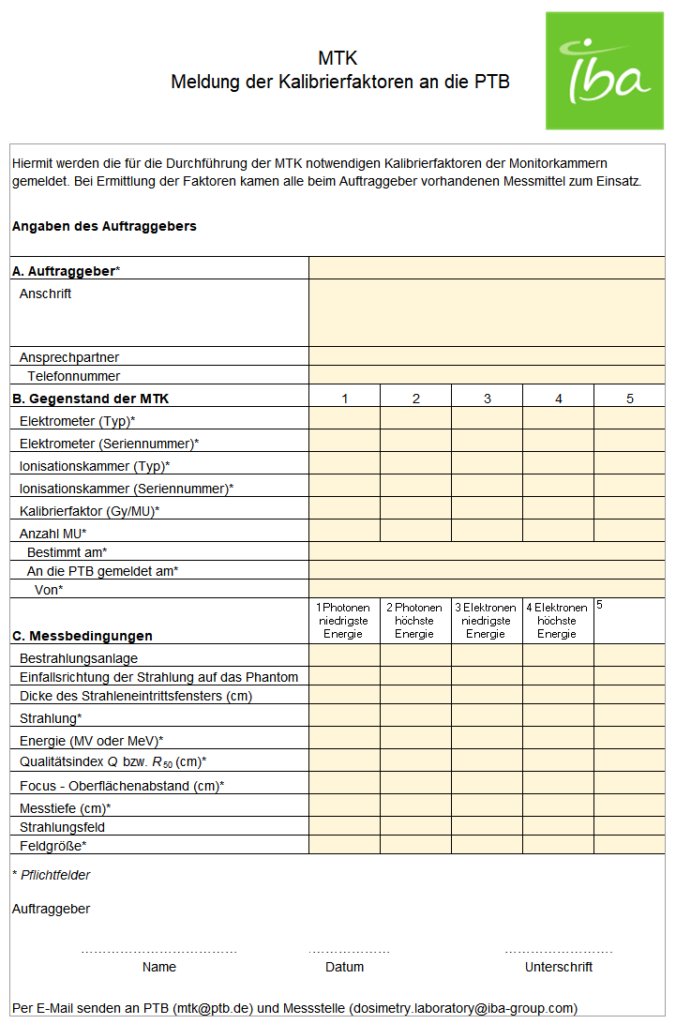 messtechnische kontrolle (mtk) mitteilung monitorkalibrierfaktoren