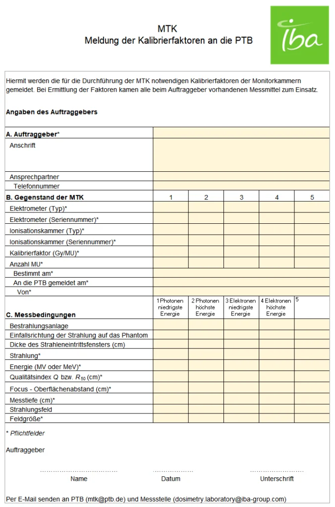 messtechnische kontrolle (mtk) mitteilung monitorkalibrierfaktoren